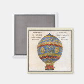 Montgolfier Brothers Hete Luchtballon Magneet (Voorkant / Achterkant)