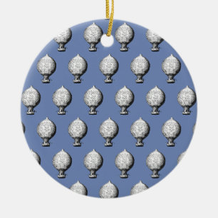 Montgolfier Hot Air ballonpatroon Keramisch Ornament