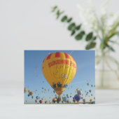 Montgolfiere - Warmluchtballon - Zonnebevolking Briefkaart (Staand voorkant)