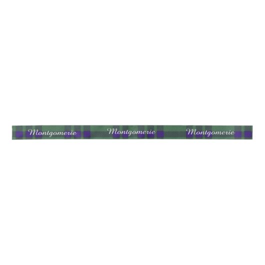 Montgomerie clan Pset Scottish tartan Satijnen Lint (Voorkant)