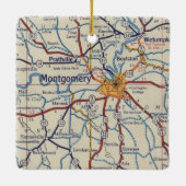 Montgomery AL  Map Keramisch Ornament (Achterkant)