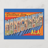 Montgomery AL Retro Greeting Briefkaart (Voorkant)
