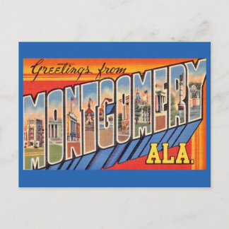 Montgomery AL Retro Greeting Briefkaart