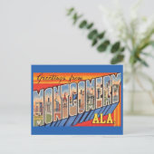 Montgomery AL Retro Groet Briefkaart (Staand voorkant)