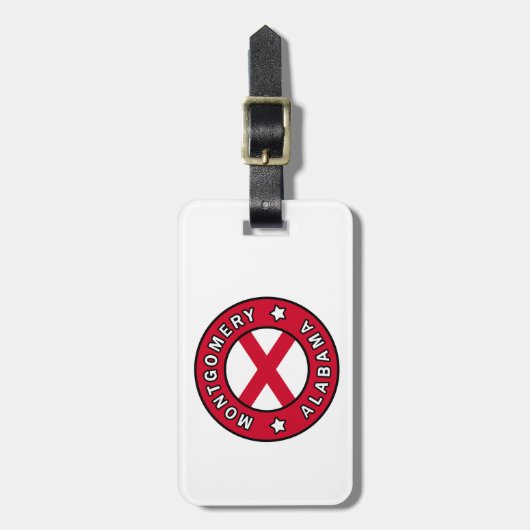 Montgomery Alabama Bagagelabel (Voorkant verticaal)
