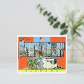 Montgomery, Alabama  Big Letters Briefkaart (Staand voorkant)