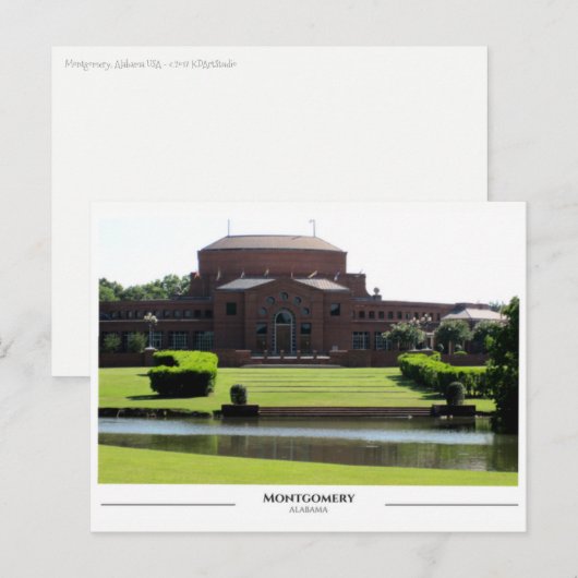 Montgomery Alabama Briefkaart (Voorkant / Achterkant)