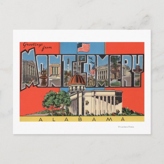 Montgomery, Alabama (Capital Bldg) Briefkaart (Voorkant)