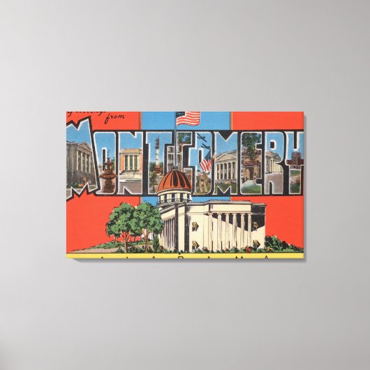 Montgomery, Alabama (Capital Bldg) Canvas Afdruk (Voorkant)