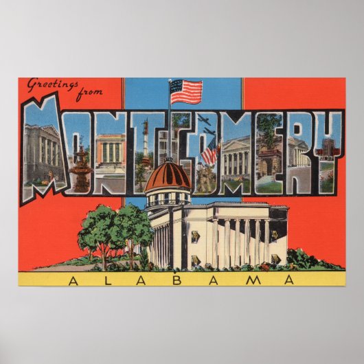 Montgomery, Alabama (Capital Bldg) Poster (Voorkant)
