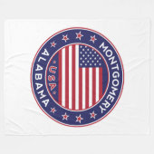 Montgomery, Alabama Fleece Deken (Voorkant (Horizontaal))