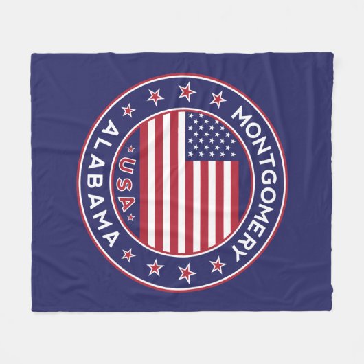 Montgomery, Alabama Fleece Deken (Voorkant (Horizontaal))