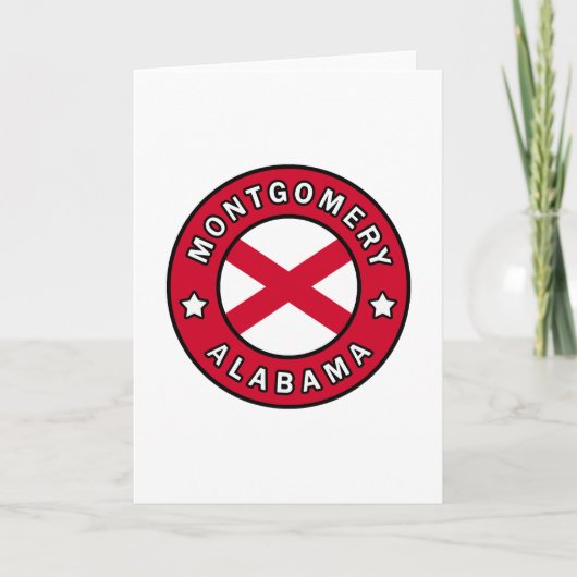 Montgomery Alabama Kaart (Voorkant)