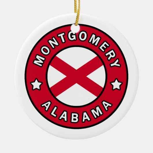 Montgomery Alabama Keramisch Ornament (Voorkant)