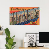 Montgomery, Alabama - Large Letter Scenes Poster (Thuiskantoor)