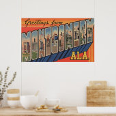 Montgomery, Alabama - Large Letter Scenes Poster (Keuken)