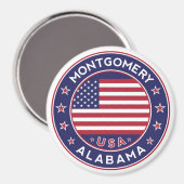 Montgomery, Alabama Magneet (Voorkant / Achterkant)
