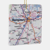 Montgomery Alabama Map Keramisch Ornament (Rechts)
