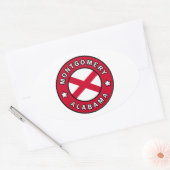 Montgomery Alabama Ovale Sticker (Envelop)