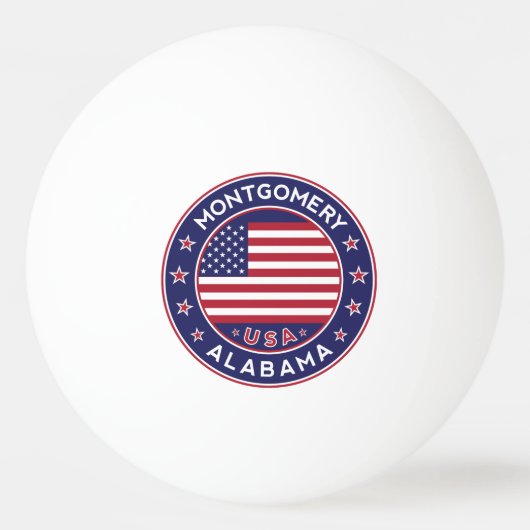 Montgomery, Alabama Pingpongbal (Voorkant)