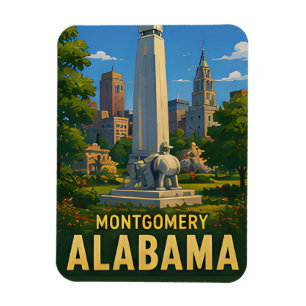 Montgomery Alabama Reis Cadeau Magneet