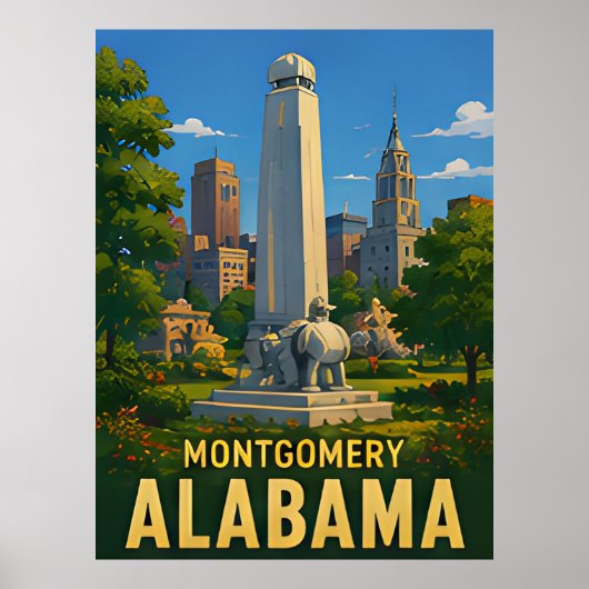 Montgomery Alabama Reis Cadeau Poster (Voorkant)