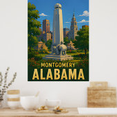 Montgomery Alabama Reis Cadeau Poster (Keuken)