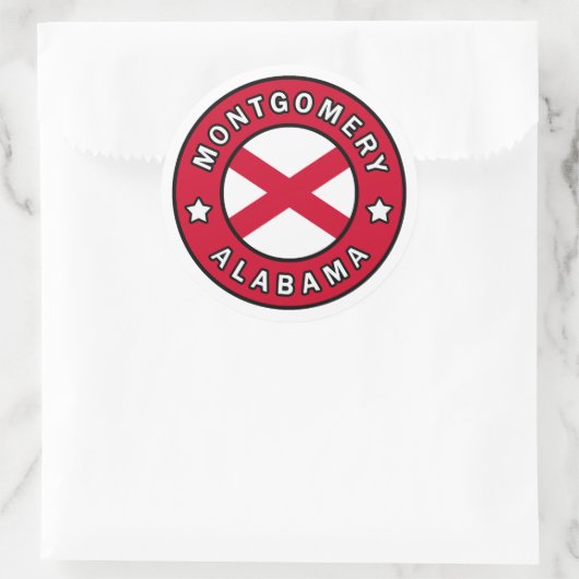 Montgomery Alabama Ronde Sticker (Tas)