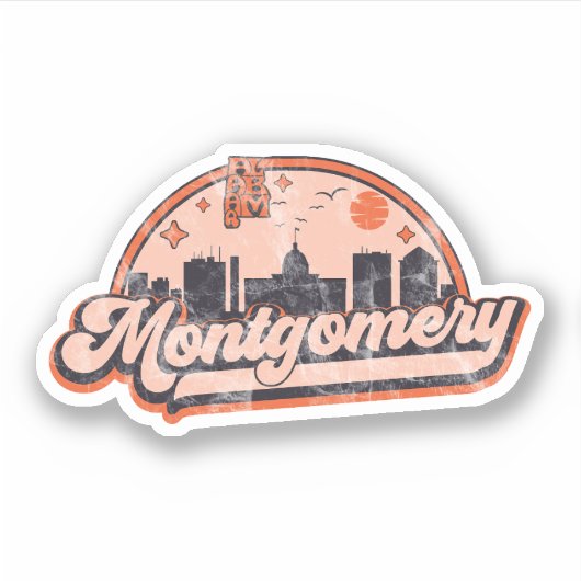 Montgomery, Alabama Sticker (Voorkant)