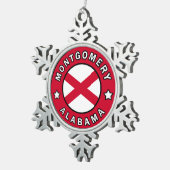Montgomery Alabama Tin Sneeuwvlok Ornament (Rechts)
