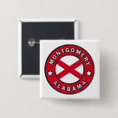 Montgomery Alabama Vierkante Button 5,1 Cm (Voorkant /achterkant)