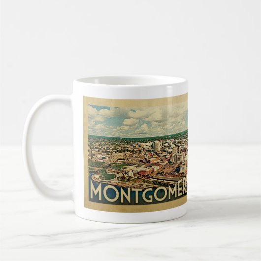 Montgomery Alabama Vintage Travel Koffiemok (Links)