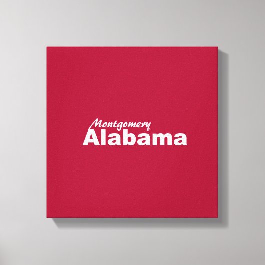 Montgomery, Alabama Wrapped Canvas Afdruk (Voorkant)