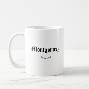 Montgomery Alabama zwart lettertype Koffiemok
