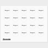 Montgomery Alabama zwart lettertype Ronde Sticker (Vel)