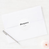 Montgomery Alabama zwart lettertype Ronde Sticker (Envelop)