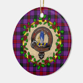 Montgomery Badge & Tartan Gepersonaliseerde Kerstm Keramisch Ornament (Links)