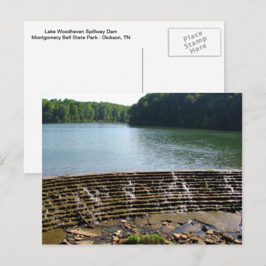 Montgomery Bell State Park Spillway Dam Briefkaart (Voorkant / Achterkant)