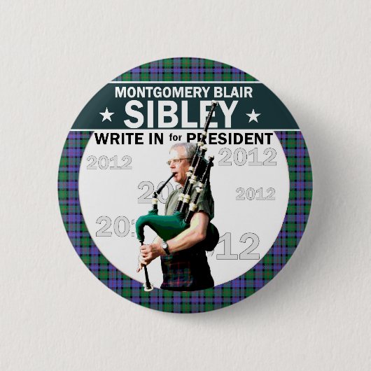 Montgomery Blair Sibley voor president 2012 Ronde Button 5,7 Cm (Voorkant)