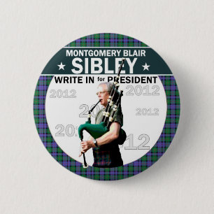 Montgomery Blair Sibley voor president 2012 Ronde Button 5,7 Cm
