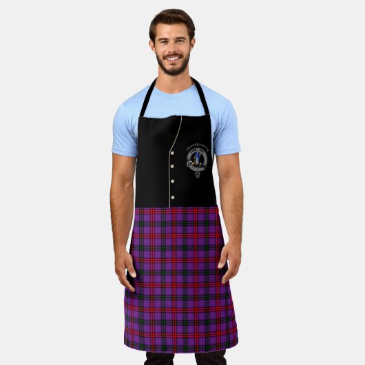 Montgomery Clan Badge & Tartan Kilt Schort (Gedragen)