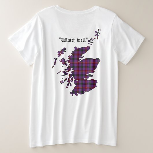 Montgomery Clan Women's Grote Maat T-shirt (Design achterkant)
