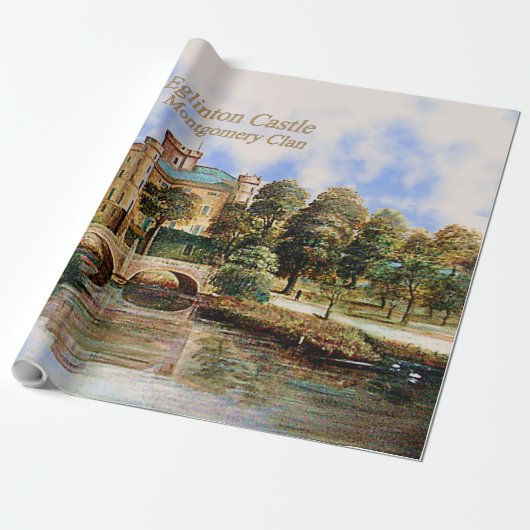 Montgomery Clan's Eglinton Castle Wrapping Paper Cadeaupapier (Uitgerold)