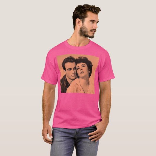 Montgomery Clift en Elizabeth Taylor in het Sinaas T-shirt (Voorkant volledig)