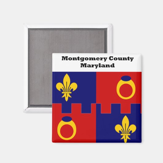 Montgomery County Maryland Vlag magneet (Voorkant / Achterkant)