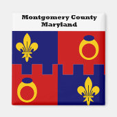 Montgomery County Maryland Vlag magneet (Voorkant)