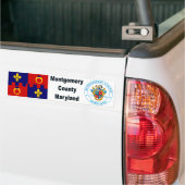 Montgomery County MD Flag and Seal Bumpersticker (Op Truck)