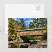 Montgomery Covered Bridge met herfstloof Briefkaart (Voorkant / Achterkant)