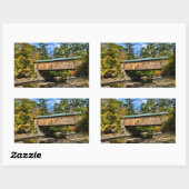 Montgomery Covered Bridge met herfstloof Rechthoekige Sticker (Vel)