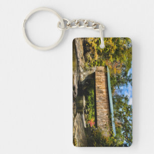 Montgomery Covered Bridge met herfstloof Sleutelhanger